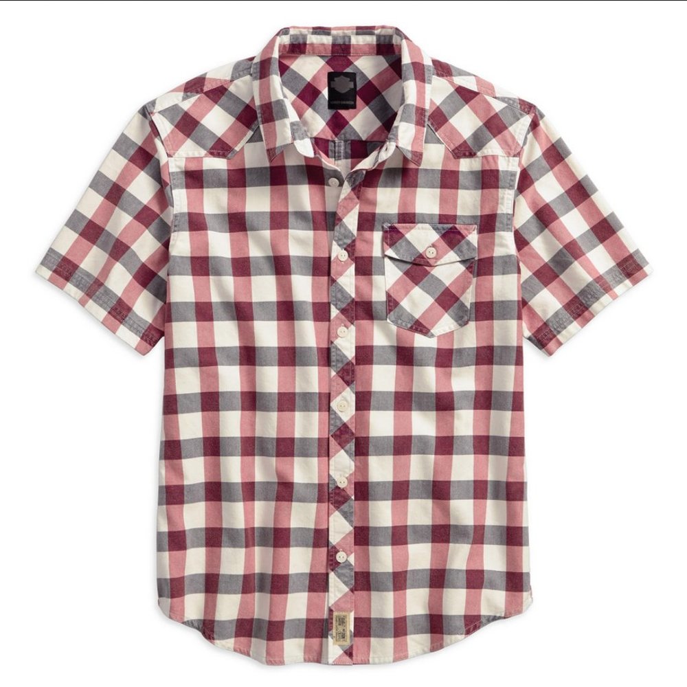 Harley Davidson PLAID SHORT SLEEVE SHIRT Slim Fit